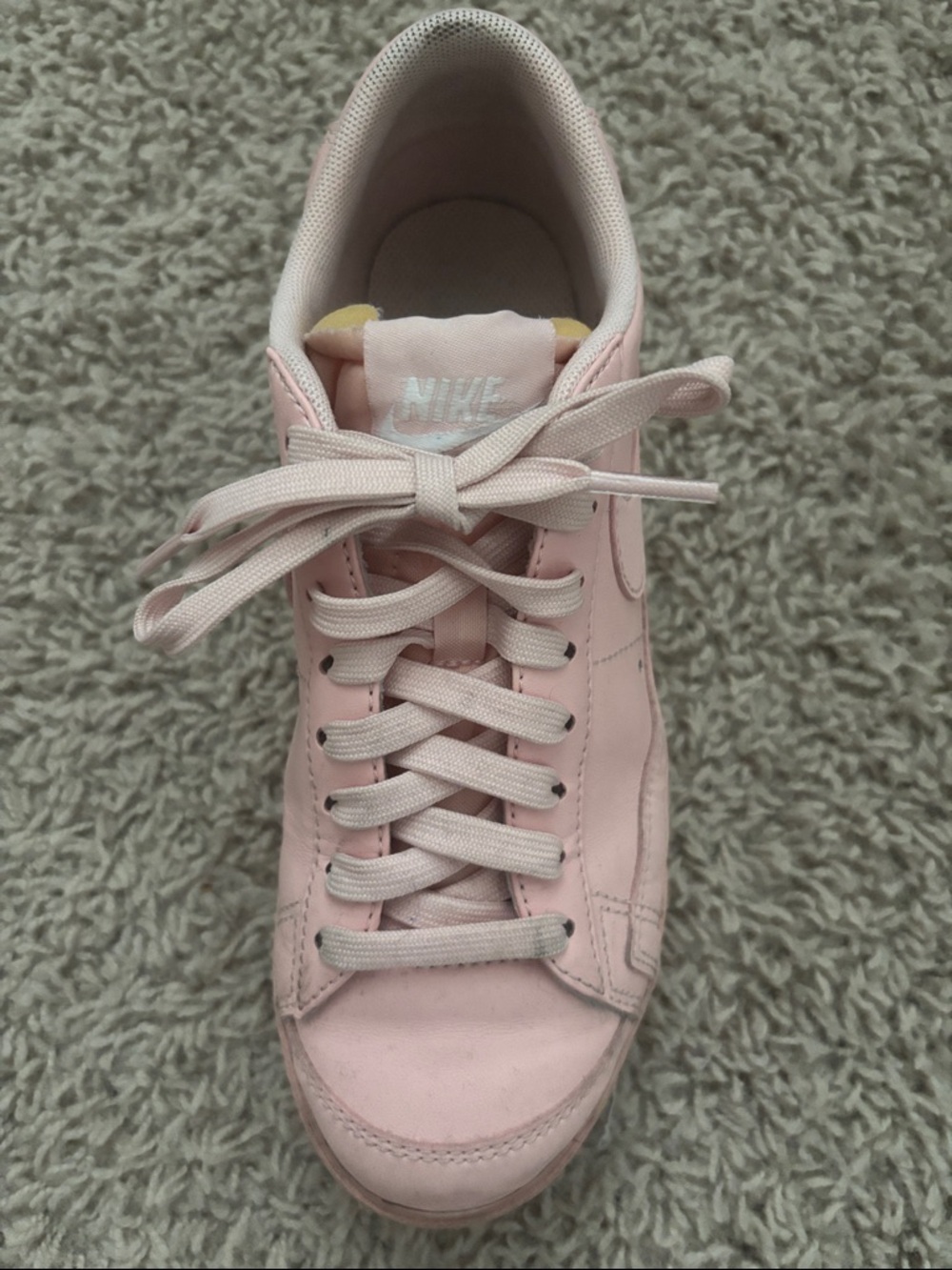 Nike Light Pink Low-Top Sneaker with Tonal Laces
